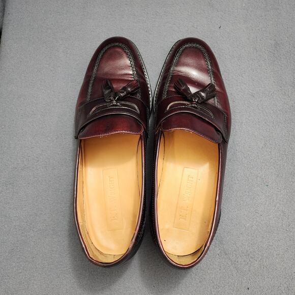 E.T. Wright Tassel Loafers Mens 10.5 N Burgundy Leather Goodyear Welt Mexico main image 4